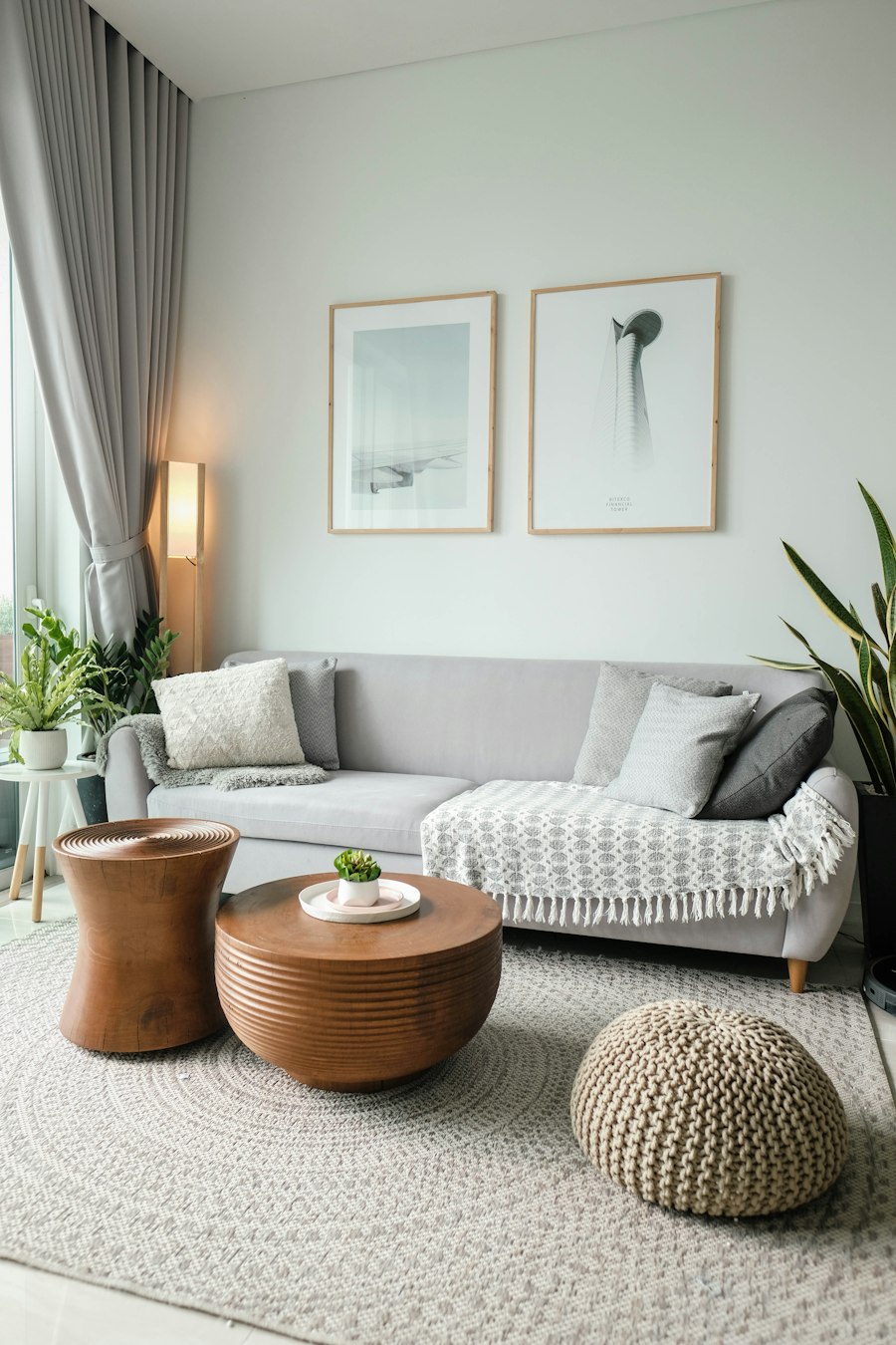 Modern sunlit living room of a Gainesville home